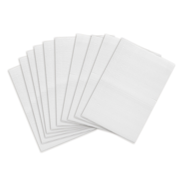 Картон белый А4 ГОФРИРОВАННЫЙ, 10 листов, 180 г/м2, ОСТРОВ СОКРОВИЩ, 210х297 мм, 111946 - Цветной и белый картон