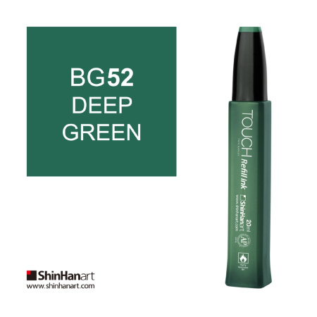 Чернила спиртовые ShinHan TOUCH для маркеров 20мл BG52 Зеленый насыщенный