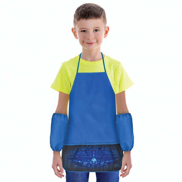 Фартук с нарукавниками BRAUBERG, 45x54 см, 3 кармана, "Aviator", 271051 - Аксессуары для рисования