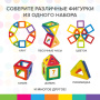 Магнитный конструктор MAGNETIC BLOCKS-19, 19 деталей, BRAUBERG KIDS, 663843 - Магнитный конструктор