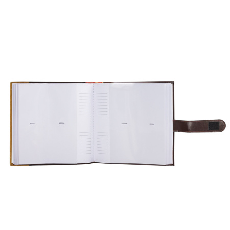 Фотоальбом BRAUBERG на 200 фото 10х15 см, под гладкую кожу, бумажные страницы, застежка, темно-коричневый, 390479 - Фотоальбомы