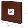 Фотоальбом BRAUBERG "Smooth brown" на 500 фото 10х15 см, под гладкую кожу, коричневый, 391177 - Фотоальбомы