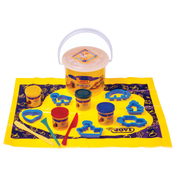 Пластилин на растительной основе JOVI (Испания), набор, 4 цвета, 9 предметов, 444 - Пластилин
