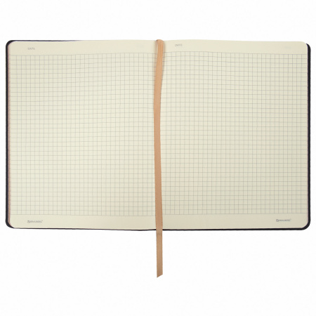 Тетрадь А5 (168х208 мм), 80 л., сшивка, клетка, под кожу, BRAUBERG VISTA, "Poetry", 403921 - Тетради более 60 листов