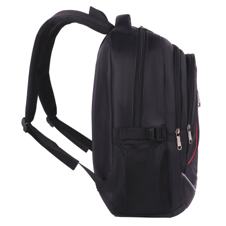 Рюкзак BRAUBERG HIGH SCHOOL универсальный, 3 отделения, "Легенда", черный/красный, 46х31х18 см, 271651 - Рюкзаки городские для старшеклассников и студентов