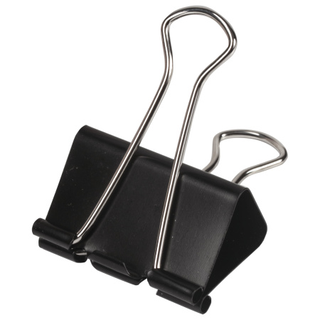 Зажимы для бумаг ОФИСМАГ, КОМПЛЕКТ 12 шт., 41 мм, на 200 листов, черные, картонная коробка, 226767 - Зажимы для бумаг