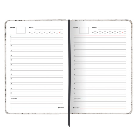 Ежедневник учителя специализированный А5 (215х145 мм) BRAUBERG, 144 л., кожзам, "Моноколор", 112710 - Ежедневники с твердой обложкой