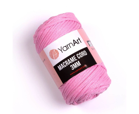 YarnArt Макраме Rope 3mm №762 (розовый)