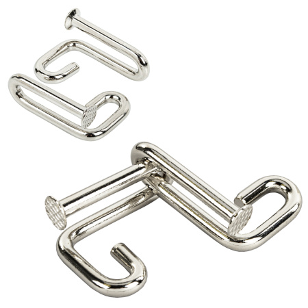 Головоломки металлические большие ЗОЛОТАЯ СКАЗКА, набор 6 штук, ГВОЗДИ, 664925 - Игрушки развивающие