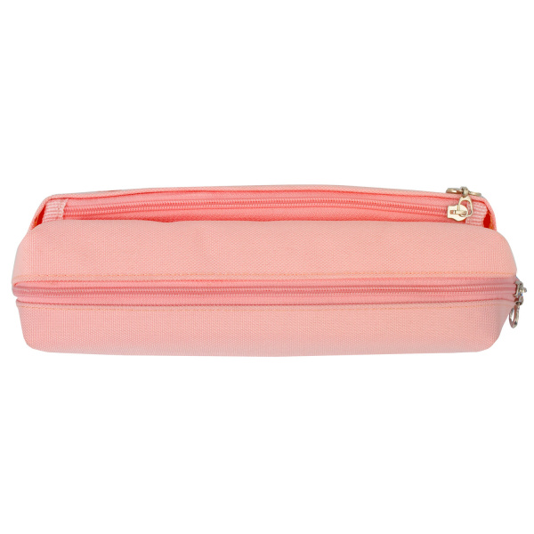 Пенал-косметичка ЮНЛАНДИЯ, 2 отделения, мягкий, "Зайка", розовый, 20х7х9 см, 228988 - Пеналы мягкие