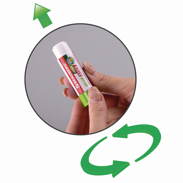 Клей-карандаш на натуральной основе BRAUBERG GREEN, 8 г, 270436 - Клей-карандаш