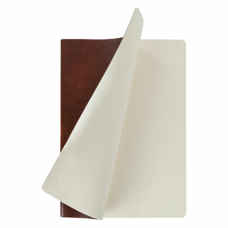 Тетрадь 60 л. в линию обложка гладкий кожзам, сшивка, B5 (179х250мм), КОРИЧНЕВЫЙ, BRAUBERG VIVA, 403901 - Тетради более 60 листов