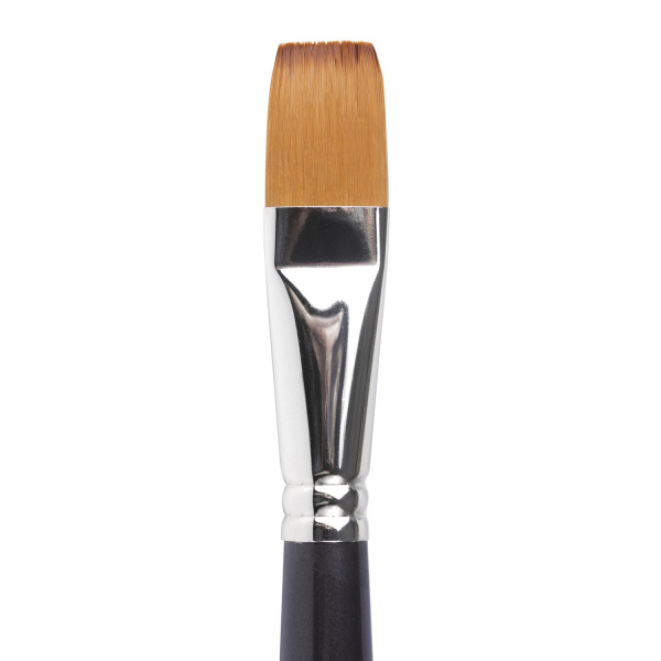 Кисть художественная проф. BRAUBERG ART CLASSIC, синтетика мягкая под колонок, плоск, № 20, кор руч, 200705 - Кисти художественные из синтетического волоса