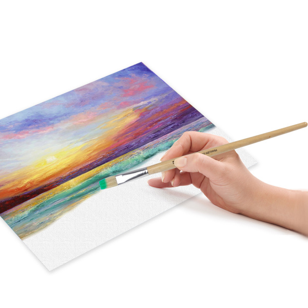 Кисть BRAUBERG, щетина, плоская, № 10, 200203 - Кисти для рисования