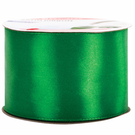 Лента атласная ширина 50 мм, длина 23 м, зеленая, BRAUBERG, 591523 - Ленты для декора, рукоделия и упаковки подарков