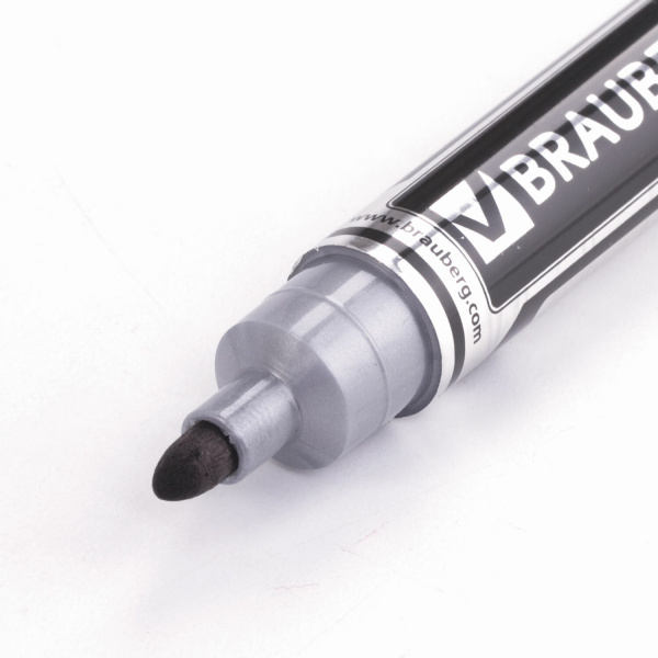 Маркер перманентный BRAUBERG "Neo", ЧЕРНЫЙ, круглый наконечник 5 мм, с клипом, 150480 - Маркеры перманентные