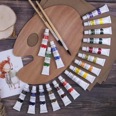 Краски акриловые художественные BRAUBERG ART DEBUT, НАБОР 18 цветов по 12 мл, в тубах, 191126 - Акриловые краски художественные в наборах