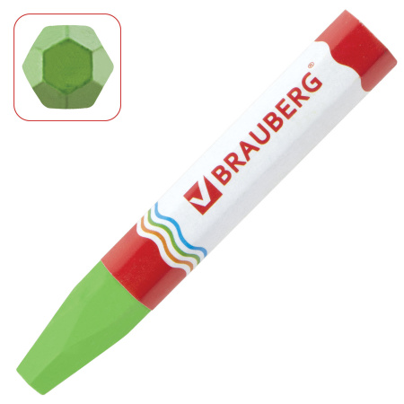Восковые мелки утолщенные BRAUBERG "АКАДЕМИЯ", НАБОР 12 цветов, на масляной основе, яркие цвета, 227295 - Мелки