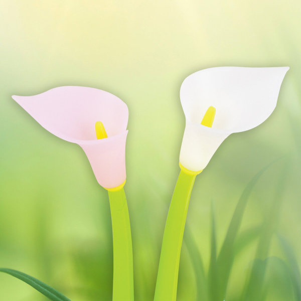 Ручка фигурная шариковая ЮНЛАНДИЯ "Цветок", силиконовый корпус, ассорти, СИНЯЯ, пишущий узел 0,7 мм, 143797 - Ручки фигурные