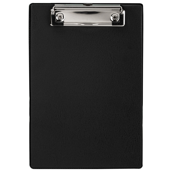 Доска-планшет МАЛЫЙ ФОРМАТ (158х230 мм), А5, STAFF, с прижимом, картон/ПВХ, ЧЕРНАЯ, 229556 - Планшеты и клипборды