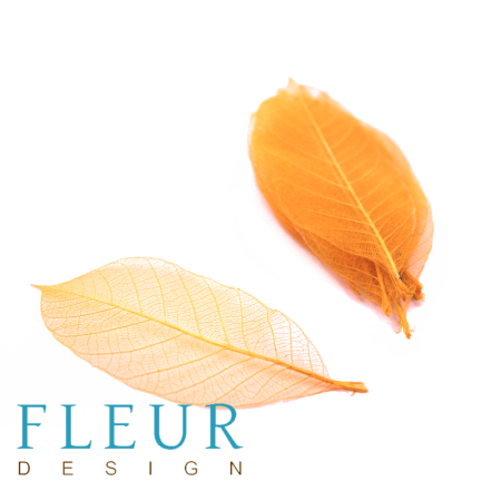 Скелетированные листья, цвет оранжевый, в наборе 10 шт