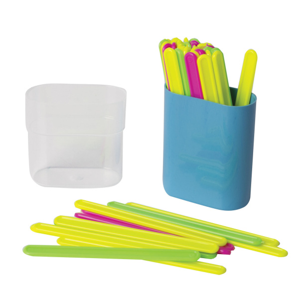 Счетные палочки ПИФАГОР, 50 штук, ассорти, в пластиковом пенале, 104753 - Счетные палочки и счеты