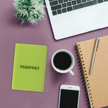 Обложка для паспорта STAFF, мягкий полиуретан, "ПАСПОРТ", салатовая, 237607 - Обложки для паспорта