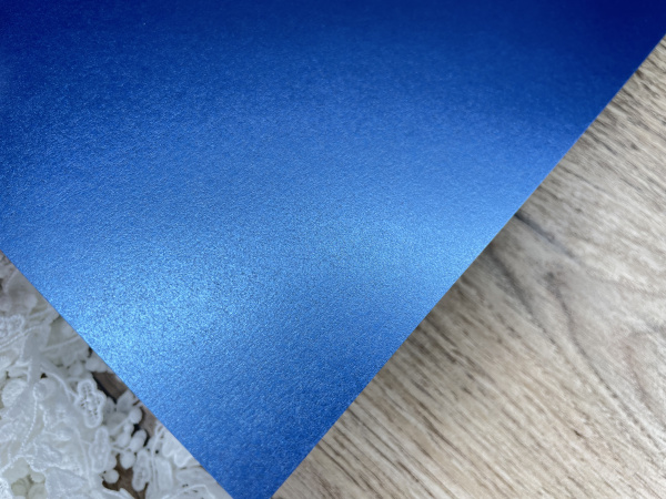 Дизайнерская бумага с перламутровым покрытием, цвет "Индийская ночь", плотность 300 гр., размер 34*34 см - Дизайнерская бумага