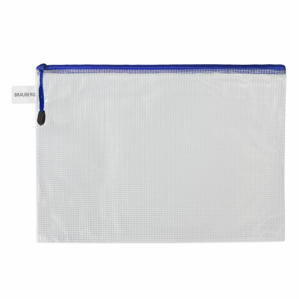 Папка-конверт СУПЕР КОМПЛЕКТ на молнии ПЛОТНЫЕ, 6 шт. (А4 - 2 шт., А5 - 4 шт.), сетчатая, BRAUBERG, 271347 - Папки-конверты на молнии