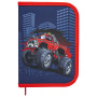 Пенал ПИФАГОР, 1 отделение, полиэстер, 19х13 см, "Monster car", 271013 - Пеналы каркасные