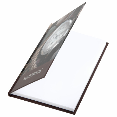 Блокнот МАЛЫЙ ФОРМАТ 110х147 мм А6, 80 л., ламинированная обложка, выборочный лак, клетка, BRAUBERG, "Время", 123242 - Блокноты в книжном переплете