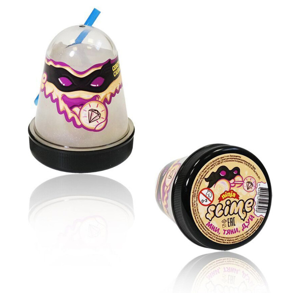 Слайм (лизун) "Slime Ninja Северное сияние", с блестками, 130 г, ВОЛШЕБНЫЙ МИР, S130-3 - Игрушки релаксирующие