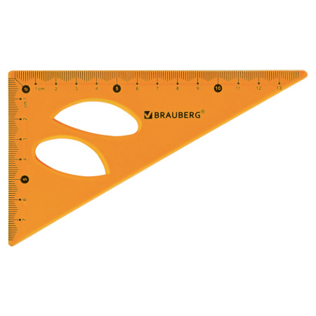 Набор чертежный большой гибкий BRAUBERG "FLEX" (линейка 30 см, треугольник, транспортир), ассорти, 210680 - Наборы чертежные