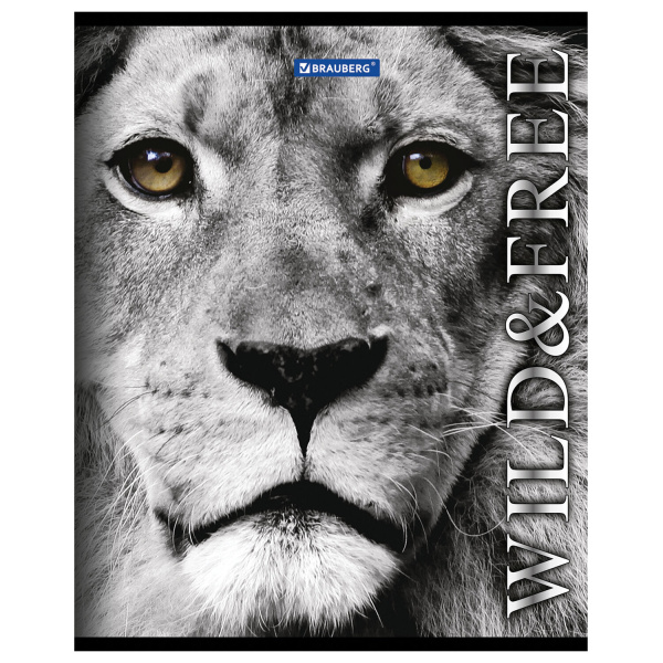 Тетрадь А5, 48 л., BRAUBERG скоба, клетка, обложка картон, ДИКИЕ И СВОБОДНЫЕ, 1 шт, 401810 - Тетради 40-48 листов