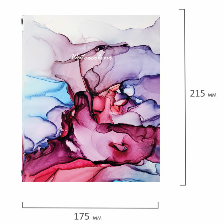 Тетрадь на кольцах А5 (175х215 мм), 240 листов, твердый картон, клетка, BRAUBERG, Акварель, 404096 - Тетради на кольцах и сменные блоки к ним