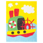 Набор для творчества "Картина из цветного песка", "Транспорт", 2 самоклеящиеся основы 20х15 см, 662367 - Изготовление фресок