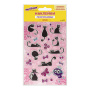 Наклейки зефирные "Кошки", многоразовые, с блестками, 10х15 см, ЮНЛАНДИЯ, 661825 - Наклейки