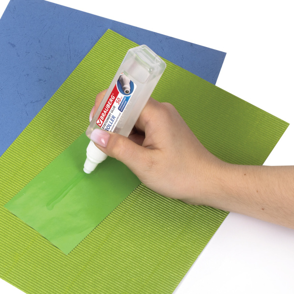 Клей-роллер канцелярский BRAUBERG, 50 мл, 229067 - Клей канцелярский