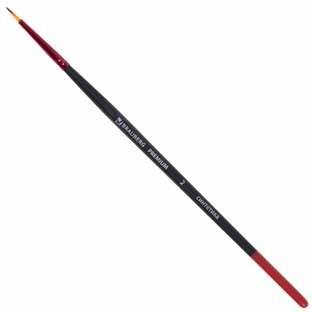 Кисти BRAUBERG PREMIUM, набор 10 шт. (синтетика, круглые № 1, 2, 3, 5, 8, плоские № 2, 4, 6, 8, 10), 201027 - Кисти для рисования
