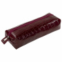 Пенал-косметичка BRAUBERG, крокодиловая кожа, 20х6х4 см, "Ultra maroon", 270849 - Пеналы мягкие