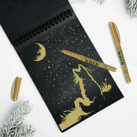 Маркер для декорирования ЗОЛОТОЙ CENTROPEN, круглый наконечник, 1 мм, 2670, 6 2670 0195 - Маркеры для хобби