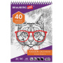 Скетчбук, белая бумага 120 г/м2, 205х290 мм, 40 л., гребень, жёсткая подложка, BRAUBERG ART DEBUT, 110984 - Альбомы, скетчбуки и бумага для графики и эскизов