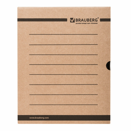 Короб архивный с клапаном А4 (260х325 мм), 150 мм, до 1400 листов, плотный, микрогофрокартон, BRAUBERG, 124849 - Накопители документов