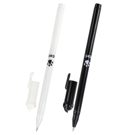 Ручка фигурная шариковая ЮНЛАНДИЯ "Котик", корпус ассорти, СИНЯЯ, пишущий узел 0,7 мм, 143787 - Ручки фигурные