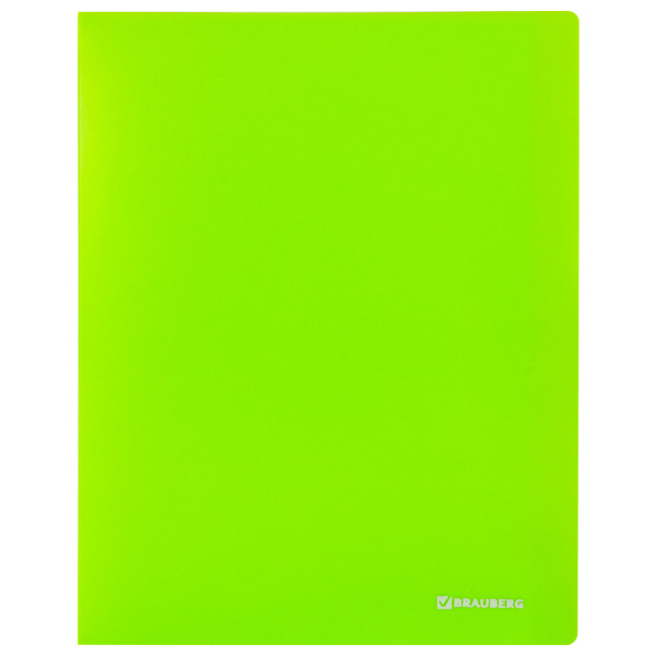 Папка с металлическим скоросшивателем и внутренним карманом BRAUBERG "Neon", 16 мм, зеленая, до 100 листов, 0,7 мм, 227464 - Папки с пружинным и пластиковым скоросшивателем