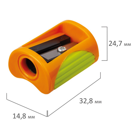 Точилка BRAUBERG "Original", пластиковая, корпус ассорти, 228465 - Точилки ручные