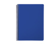 Тетрадь А5, 80 листов, BRAUBERG "Metropolis", спираль пластиковая, клетка, обложка пластик, СИНИЙ, 403397 - Тетради более 60 листов