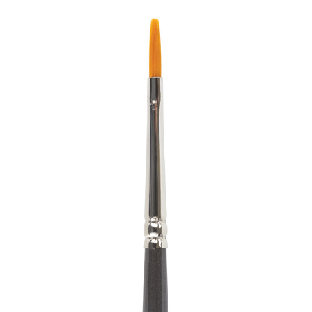 Кисть художественная проф. BRAUBERG ART CLASSIC, синтетика жесткая, плоская, № 2, длинная ручка, 200663 - Кисти художественные из синтетического волоса