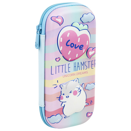 Пенал BRAUBERG, 1 отделение, 1 откидная планка, EVA 3D, 22х10х5 см, "Humster", 270702 - Пеналы каркасные