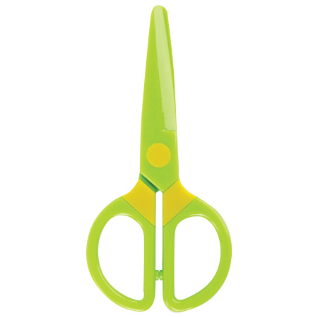 Ножницы ЮНЛАНДИЯ "МУЛЬТЯШКИ", 125 мм, с безопасными пластиковыми лезвиями, ассорти, 236983 - Ножницы детские